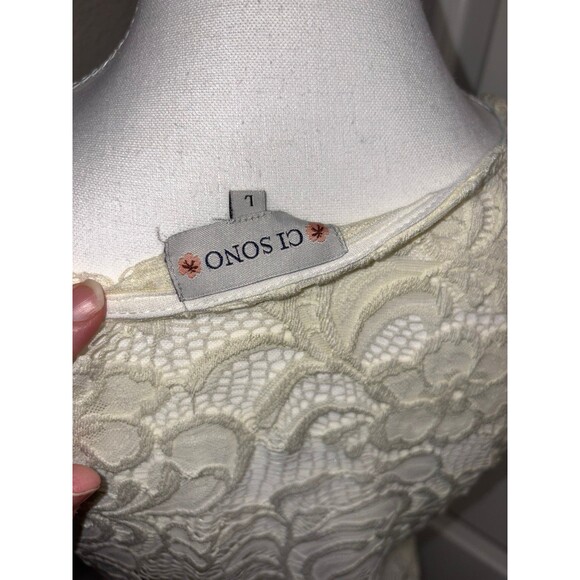 CI SONO by Cavallini GUC | White Lace Sheath Dress size L - Picture 6 of 7